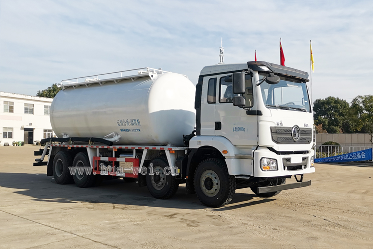 8x4陜汽德龍M3000系列SGZ5311GFLSX6型粉罐車(chē)|18立方油田專(zhuān)用下灰罐車(chē)（上置空壓機）