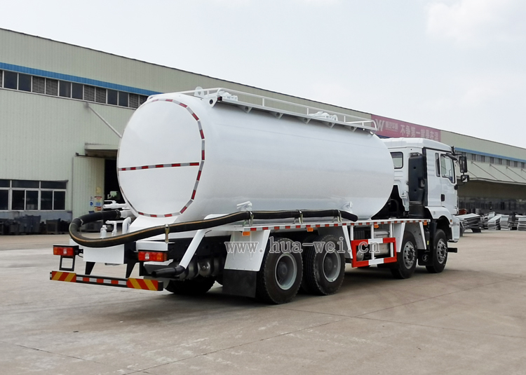 8x4陜汽德龍M3000系列SGZ5311GFLSX6型粉罐車(chē)|18立方油田專(zhuān)用下灰罐車(chē)（上置空壓機）