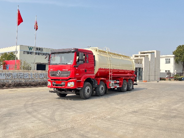 25.5立方陜汽德龍SGZ5312GFLSX6型油田專(zhuān)用下灰罐車(chē)/固井水泥罐車(chē)/重晶石粉罐車(chē)（空壓機下置）
