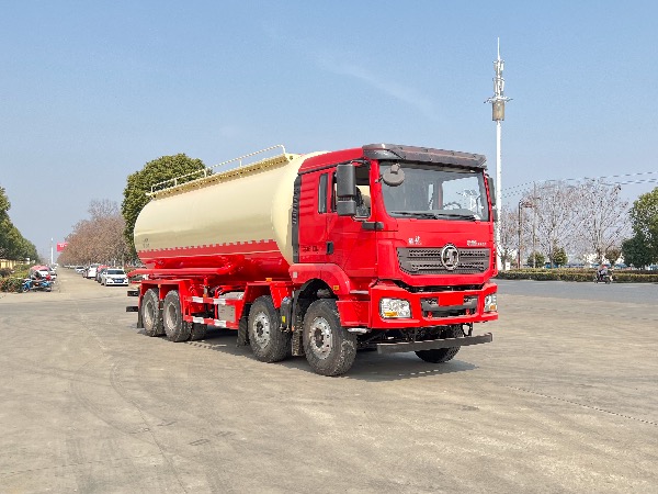 25.5立方陜汽德龍SGZ5312GFLSX6型油田專(zhuān)用下灰罐車(chē)/固井水泥罐車(chē)/重晶石粉罐車(chē)（空壓機下置）