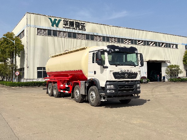 8x4重汽豪沃SGZ5312GFLZZ6T5型粉粒物料運輸車(chē)/油田專(zhuān)用下灰罐車(chē)