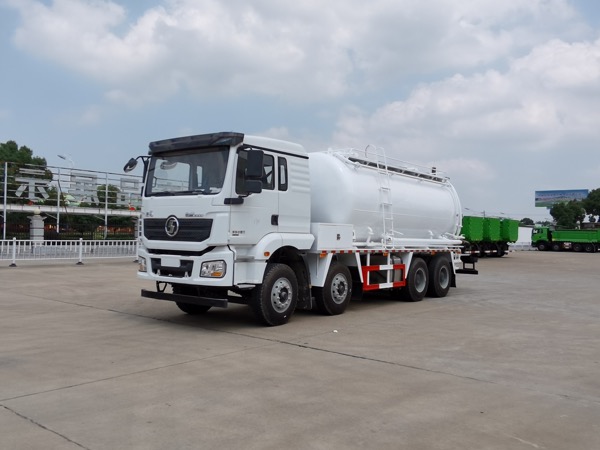 8x4陜汽德龍M3000系列SGZ5311GFLSX6型粉罐車(chē)|18立方油田專(zhuān)用下灰罐車(chē)（上置空壓機）