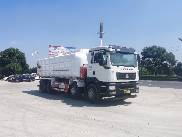 8x4重汽汕德卡【國六排放】25立方環(huán)保式污泥車(chē)|SGZ5310ZWXZZ6C5型廂式污泥自卸車(chē)