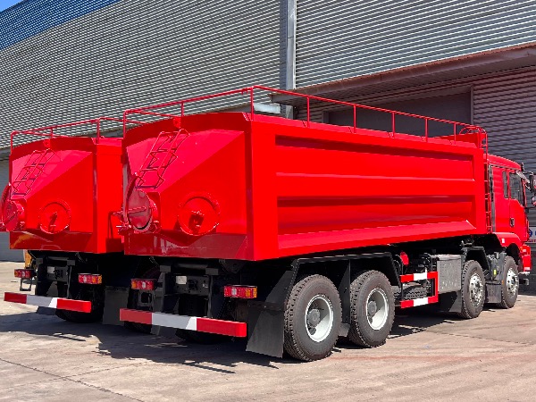 8x4陜汽德龍400馬力油田專(zhuān)用壓裂砂罐車(chē)｜25立方壓裂砂罐車(chē)