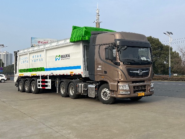 華威馳樂(lè )牌垃圾轉運半掛車(chē)批量發(fā)往 銅仁旺能環(huán)保能源公司
