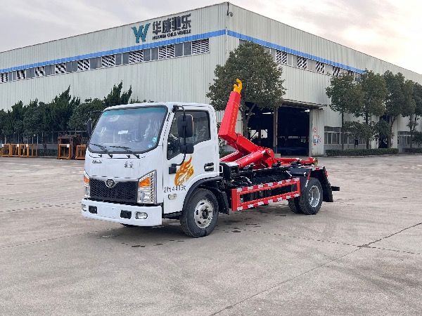 重汽豪曼4x2車(chē)廂可卸式垃圾車(chē)｜鉤臂式垃圾車(chē)｜移動(dòng)壓縮垃圾站配套專(zhuān)用轉運車(chē)｜勾臂車(chē)