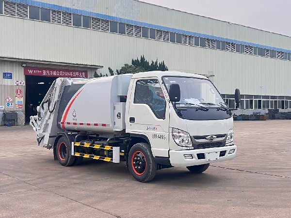 福田時(shí)代小卡之星3【藍牌】壓縮式垃圾車(chē)｜中國重汽湖北華威制造4-5立方壓縮式垃圾車(chē)｜華威馳樂(lè )牌SGZ5040ZYSBJ6壓縮式垃圾車(chē)